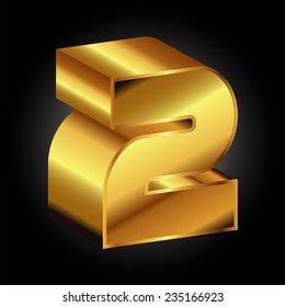 Golden 2 vector 3d