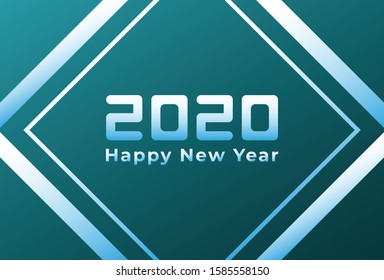 Golden 2020 New Year logo. Holiday greeting card. Vector illustration. Holiday design for greeting card, invitation, calendar, poster, brochure , sticker goody bag and mug.