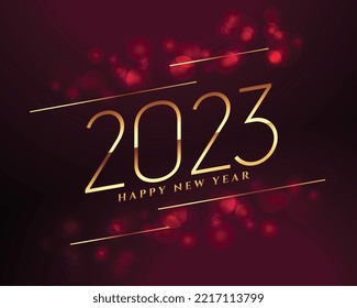 golden 2023 text for new year shiny background vector 