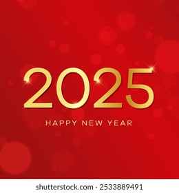 Golden 2025 new year celebration holiday card background