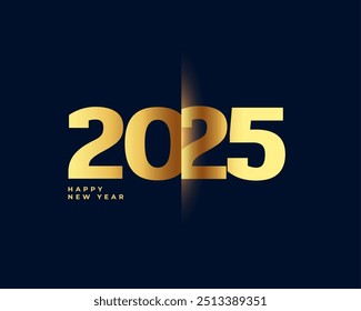 golden 2025 new year invitation background design vector