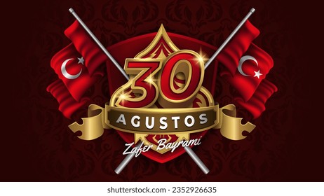 Golden 30 Agustos Zafer Bayrami Emblems