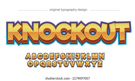 Golden 3d Cartoon Display Typography