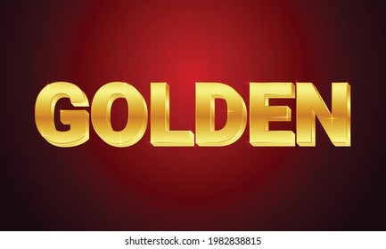 Golden 3d editable text style effect	
