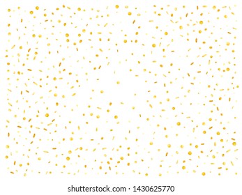 Golden 3d hexagonal galaxy. Confetti new background trendy. Wonderful confetti background texture.