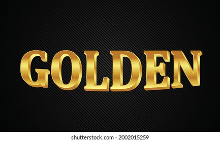 Golden 3d text style effect	