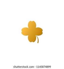 golden 4 leaf clover gold four-leaf clover 