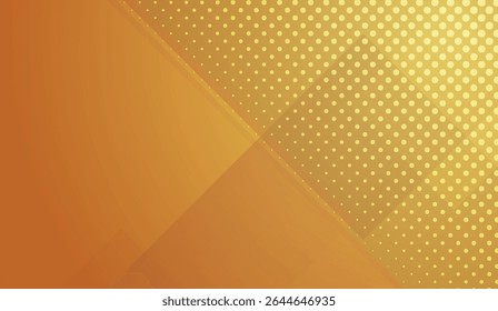 Fundo angular abstrato dourado com pontos polka sutis: um design geométrico moderno para projetos criativos e mídia digital com tons quentes e visuais dinâmicos
