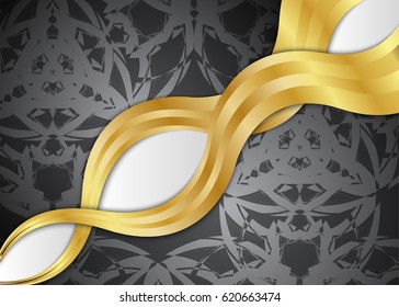 Golden abstract background. Blank for message or text.