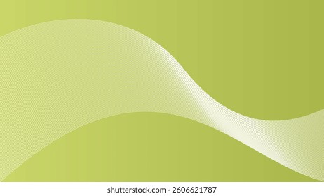 Golden abstract background with a flow of white lines