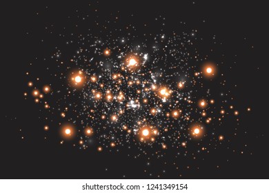 Golden abstract background. glitter vintage lights gold and black