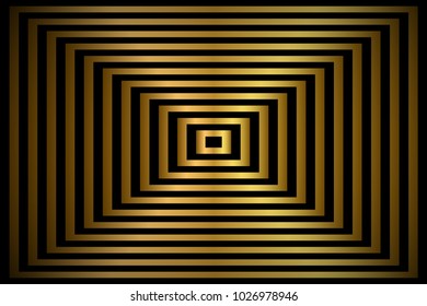 Golden abstract background, gold rectangles with shadow, vector illustration