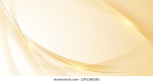 fondo abstracto dorado con ilustración vectorial de líneas doradas de lujo