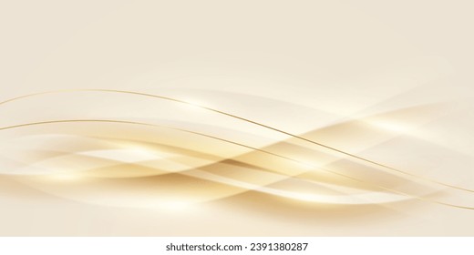 golden abstract background with luxury golden lines vector illustration