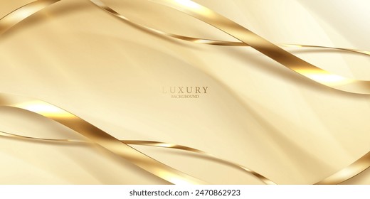 Golden abstract background with luxury golden vector illustration.