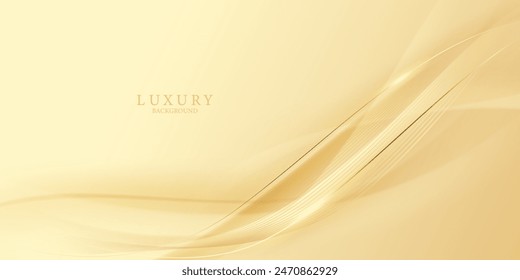 Goldener abstrakter Hintergrund mit luxuriöser goldener Vektorillustration.