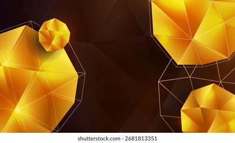 goldener abstrakter Hintergrund mit Dreiecksform