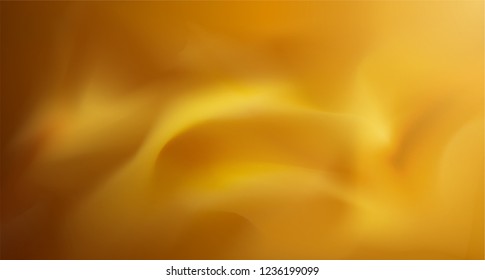 Golden abstract background vector color template with space waves illustration. Gradient pattern ready for print or website