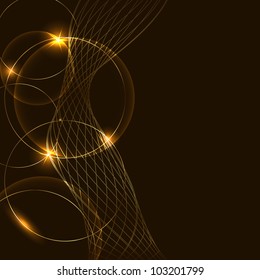 golden abstract background vector illustration