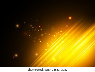 golden abstract background. vector light effect