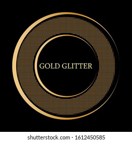 
Golden abstract banner background, vector design frame, gold dust.