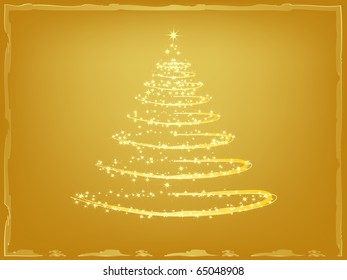 Golden abstract Christmas background