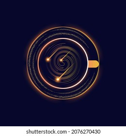 Golden abstract coffee element material