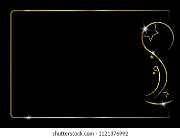 Golden abstract Football cup trophy, vector isolated or black background for bidding invitation card Qatar 2022