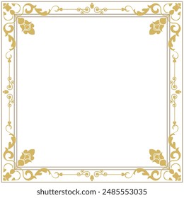 golden abstract frame Borders and corners Graphic Elements Abstract Elements
