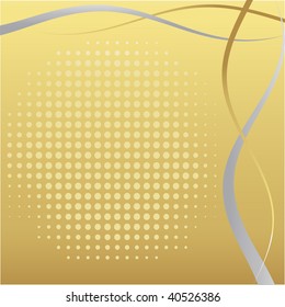golden abstract frame, vector illustration