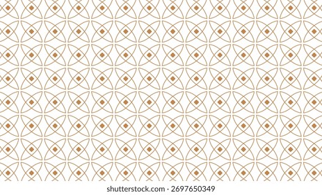 Golden abstract geometric seamless pattern on white backgraound