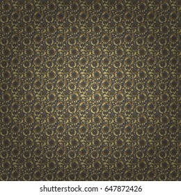 Golden abstract geometric seamless pattern. Beautiful artdeco template with elements in gold gradient. Art deco style, trendy vintage design element. Vector gold grill on a gray background.