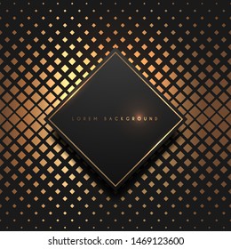 Golden abstract geometric template background