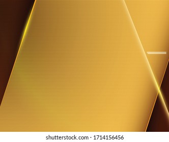 The golden abstract image, geometric shape, interspersed with bright golden lines on different areas of light intensity. As the background, cover, banner, constructed from vector.