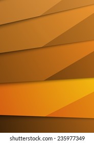 Golden abstract layer folder corporate template. Vector illustration