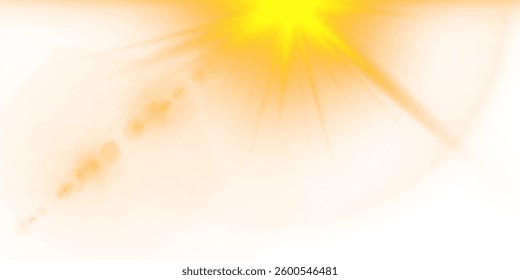 golden abstract light pattern with shining stars, cosmic flares, and explosive bursts. Perfect for space designs, neon effects, holiday decorations, and magical glowing textures. Vector illustration