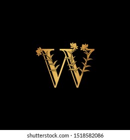 Golden Abstract luxury letter W logo icon design. Creative design can be used as logo corporate identity style, pointer, application icon.