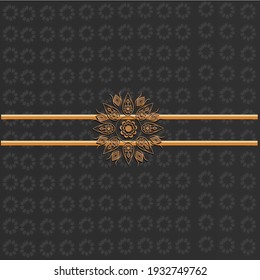 Golden abstract Mandal ornate pattern for background, invitations, cards, premium templates.