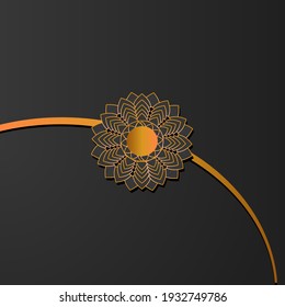 Golden abstract Mandal ornate pattern for background, invitations, cards, premium templates.