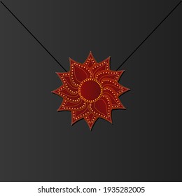 Golden abstract Mandal ornate pattern for background, invitations, cards, premium templates.