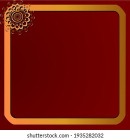 Golden abstract Mandal ornate patrón para fondo, invitaciones, tarjetas, plantillas premium.
