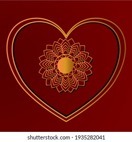 Golden abstract Mandal ornate pattern for background, invitations, cards, premium templates.