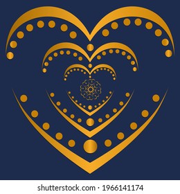 Golden abstract Mandal ornate pattern for background, invitations, cards, premium templates.