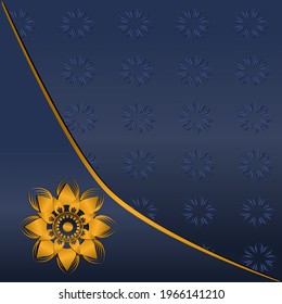 Golden abstract Mandal ornate pattern for background, invitations, cards, premium templates.