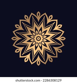Resumen dorado Fondo de diseño de Mandala 