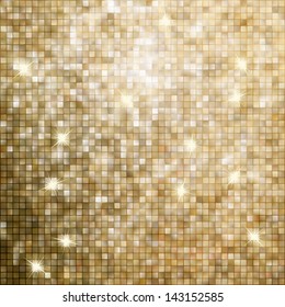 Golden abstract mosaic background. EPS 8 vector file included