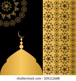 Golden Abstract Mosque. Jpeg Version Also Available In Gallery.