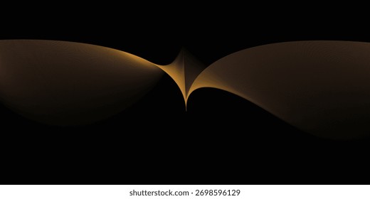 Ondas de luz de movimiento Abstractas dorado