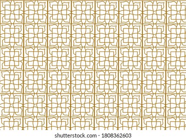 golden abstract ornamental geometric seamless pattern.luxury background and texture