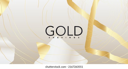 Golden abstract pattern. Luxurious golden linear ornament. Premium design for wallpapers, silk fabrics and decorations. Vector illustration.
